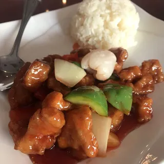 Sweet and Sour Pork over Rice