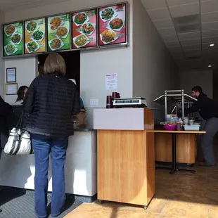 Order at the front and lunch buffet