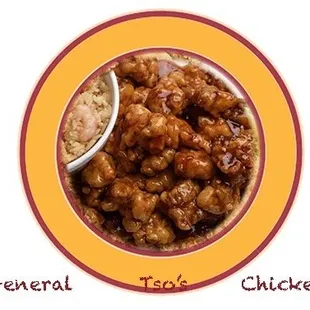 General Tso's Chicken with Shrimp Fried Rice.