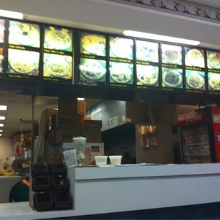 Take out or eat in. They have a few tables.