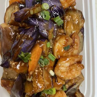 Shrimp W. Eggplant in garlic sauce