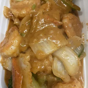 Massaman Thai curry shrimp