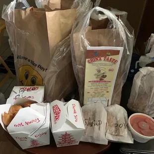 $58 worth of food for dinner.