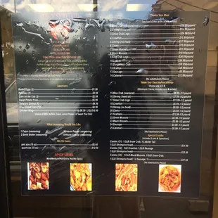 New Seafood menu