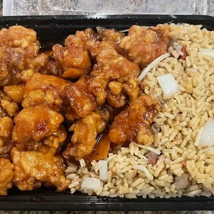 Orange Chicken combo meal (includes egg roll)