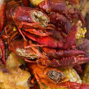 They serve headless crawfish