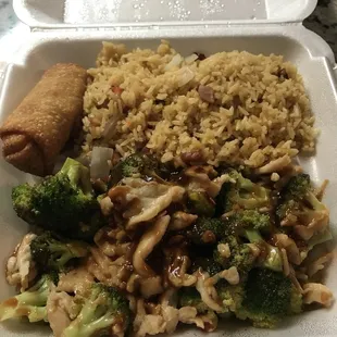 Chicken and Broccoli in Garlic sauce dinner combo