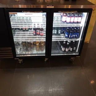 a view of a display of beverages