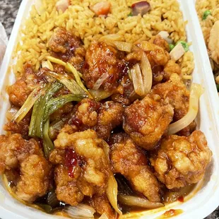 Crispy scallion chicken