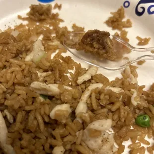Hard clumped up fried Rice