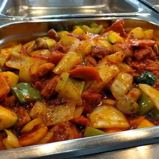 Spicy chicken vegetable