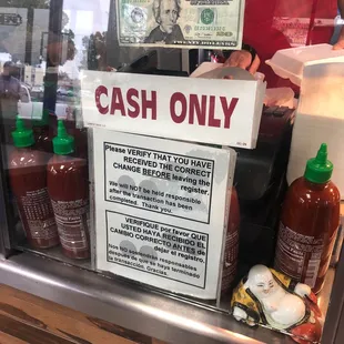 Cash only , so can't even use my debit card .