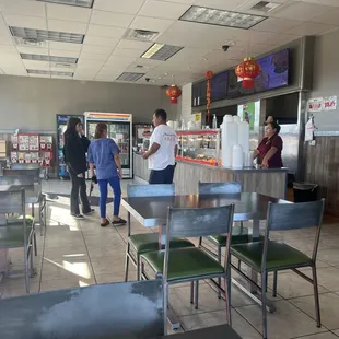 Main dinner and counter.