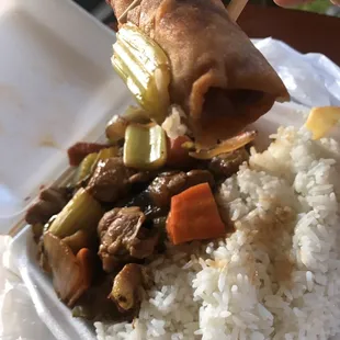 a close up of a plate of food