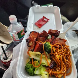 Chow mien, veggie &amp; char siu!
