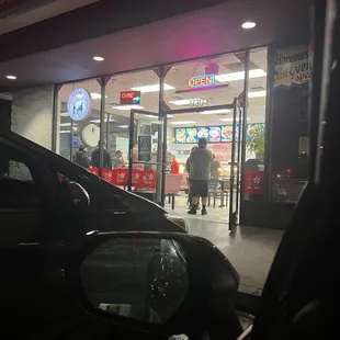 Line almost out the door on Christmas evening!