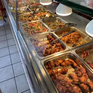 interior, chicken wings and fried chicken