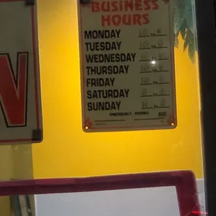 Store hours