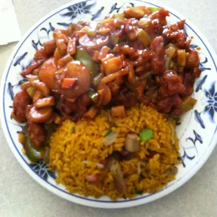 kung pao chicken lunch special.