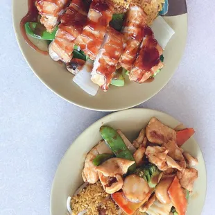 Hong Kong chicken lunch.   Chicken Chicken With Mixed Vegetables lunch