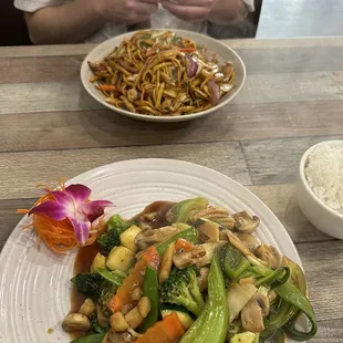 Chicken lomein and vegetable delight