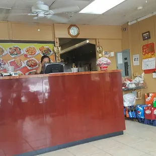 the front desk of a chinese restaurant