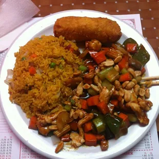 a plate of food on a table