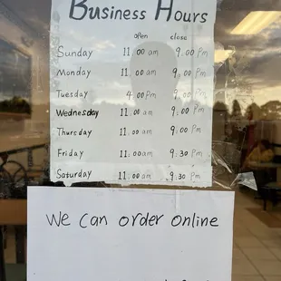 Business hours June 2024