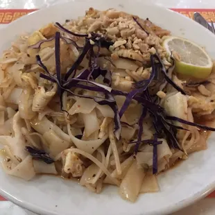 Chicken Pad Thai. Should have gotten it Medium or hot but it was addicting.