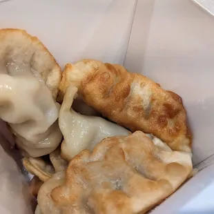 Potstickers, tasted better than they look here
