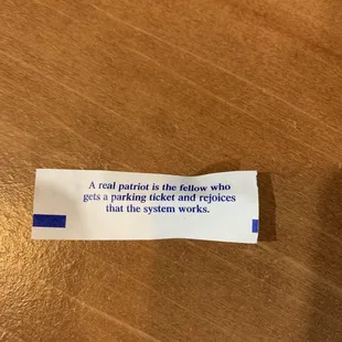Tonight's Fortune