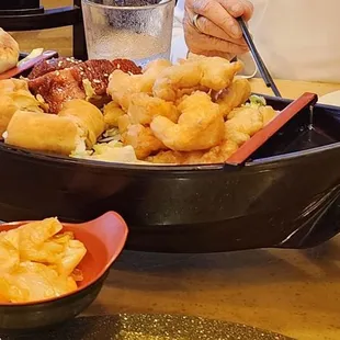 Cantonese platter a dish ordered by another member of the party)