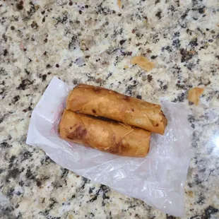 $3 worth of Egg Rolls.  Other places charge $1.75.  What a joke!