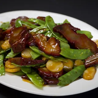 BBQ Pork with Snow Peas