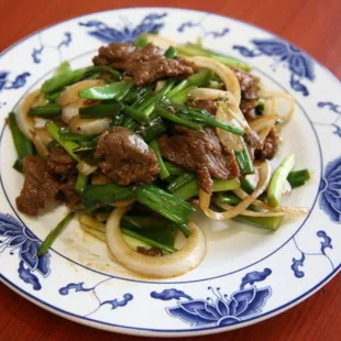 Beef with scallion