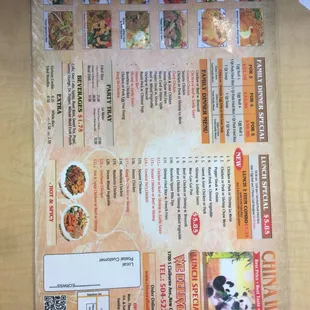 China wall&apos;s menu