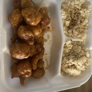 Orange Chicken and rice