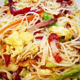 a close up of a plate of food