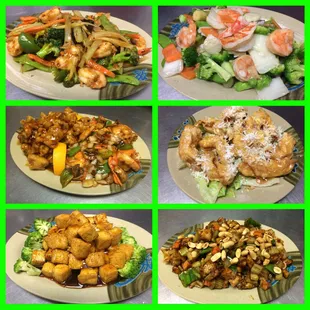 a variety of dishes