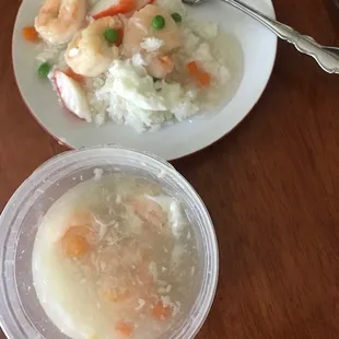 Shrimp w Lobster Sauce, plenty of shrimp.