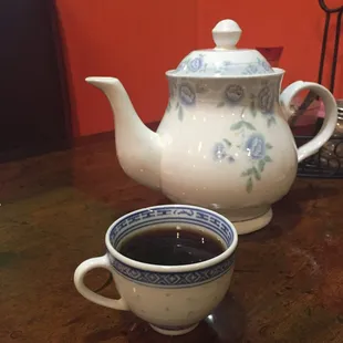 Hot tea.  Yummy on a cool night