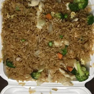 Chicken Fried Rice with extra Broccoli  Chicken fried F2 Chicken or Pork Fried Rice