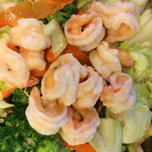 Steamed Vegetables &amp; Shrimp