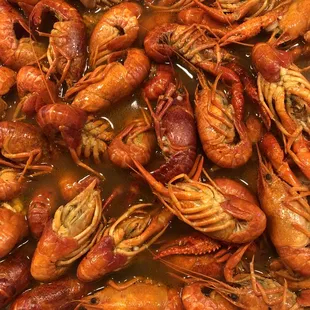 Crawfish in homemade seafood spice
