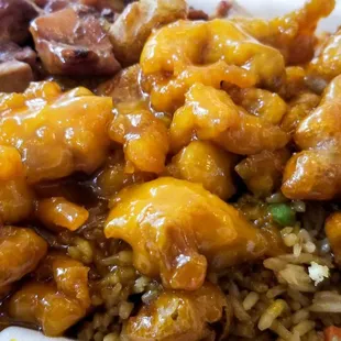 Orange, bourbon and General Tso's chicken.