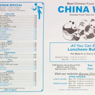 Updated menu prices