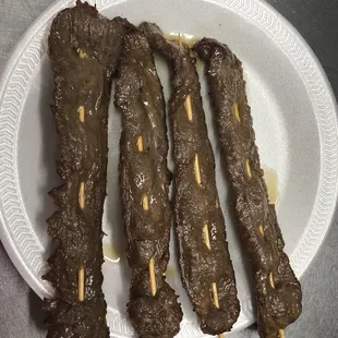 Appetizer: Beef on a stick