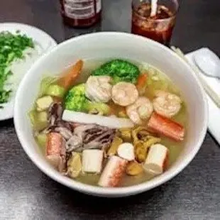 8. Seafood Vegetables Soup