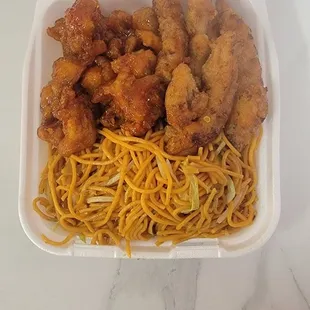 Kung pao chicken. Orange chicken unbelievable