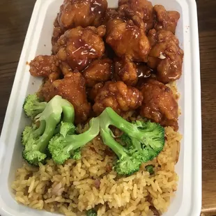 chicken and broccoli with rice